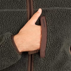 Мужской звукоизолирующий флисовый кардиган - зеленый - Охота и наблюдение за природой - 500 -SOLOGNAC - Decathlon