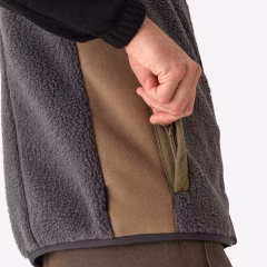 Мужской флисовый жилет - охота и наблюдение за природой - серый - 500 - SOLOGNAC - Decathlon