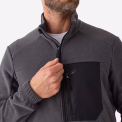 Звукоизолирующий флисовый кардиган - Серый - Охота и наблюдение за природой - 500 - SOLOGNAC - Decathlon