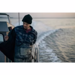 Флисовое пальто рубашечного типа - охота и наблюдение за природой - синий - 500 - SOLOGNAC - Decathlon