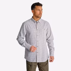 Рубашка лесоруба - Охота и наблюдение за природой - Зеленая клетка - Белый - 100 - СОЛОГНАК - Decathlon - Декатлон