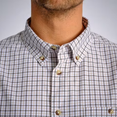 Рубашка лесоруба - Охота и наблюдение за природой - Зеленая клетка - Белый - 100 - СОЛОГНАК - Decathlon - Декатлон