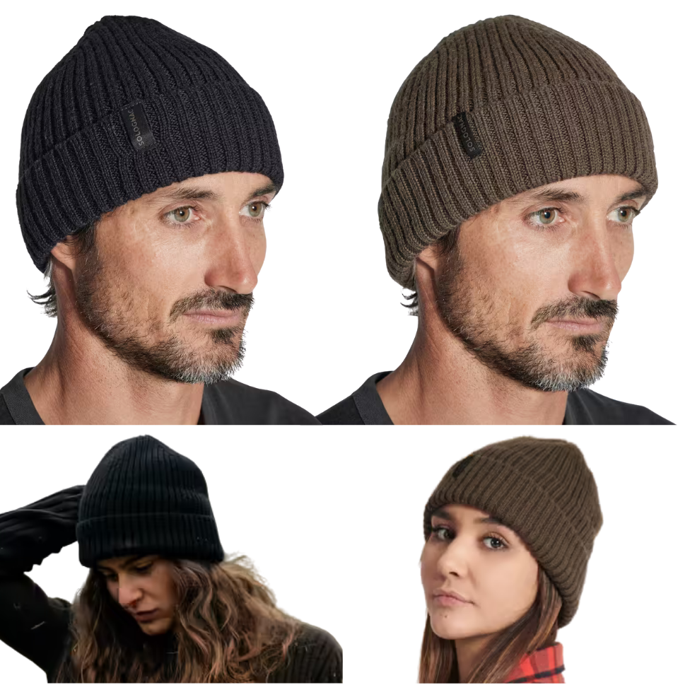 Шерстяной бини - охота и наблюдение за природой - коричневый - черный - 900 - СОЛОГНАК - Decathlon - Декатлон