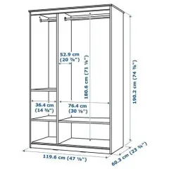 SONGESAND шкаф для одежды, белый, 120x60x191 см - IKEA - ИКЕА