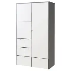 ВИШНЯ шкаф для одежды, серо-белый, 122x59x216 см - IKEA - ИКЕА